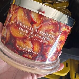 HomeWorx Peach Upside Down Cake Scented Candle